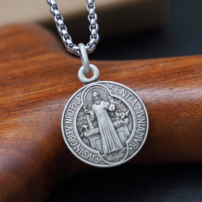 法国银圣牌-925银-法国制造-18mm-送钛钢链 Catholic religious art