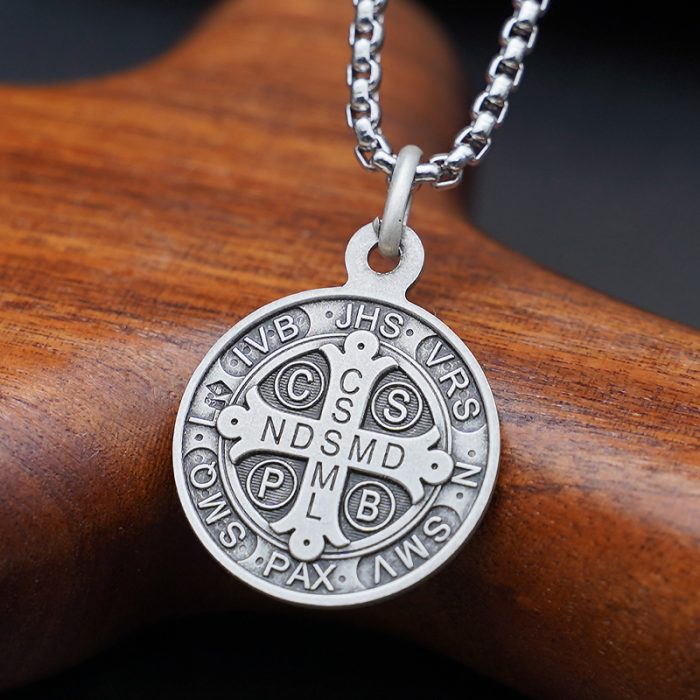 法国银圣牌-925银-法国制造-18mm-送钛钢链 Catholic religious art