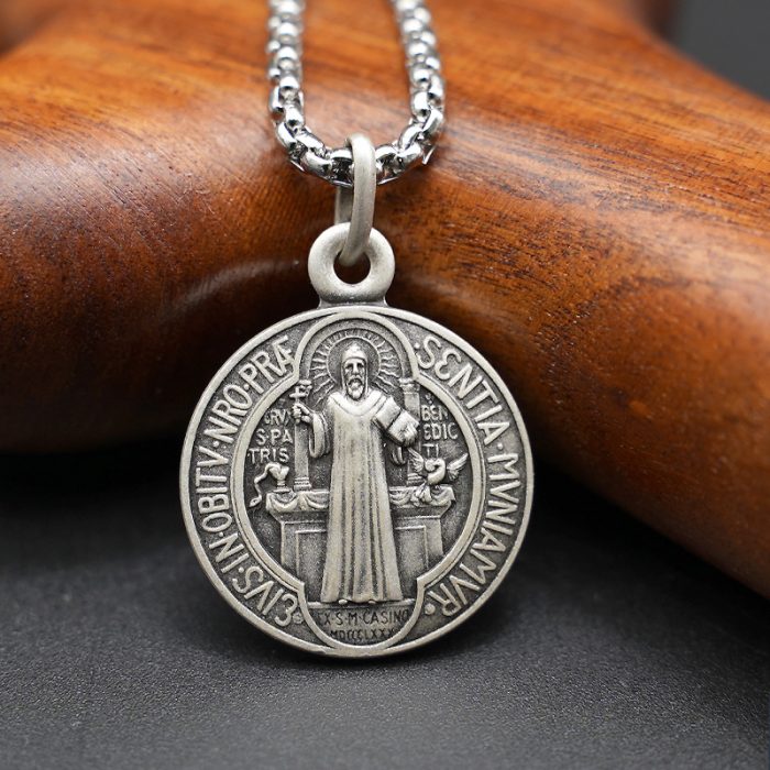 法国银圣牌-925银-法国制造-18mm-送钛钢链 Catholic religious art