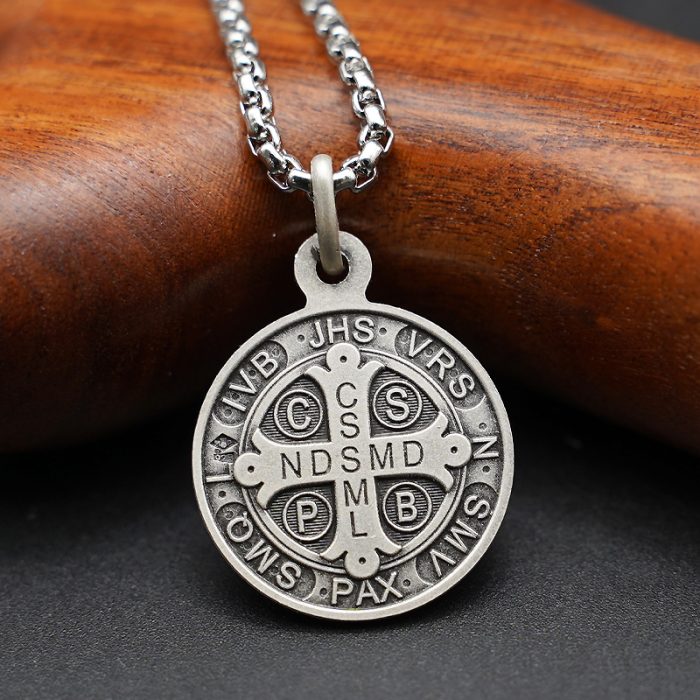 法国银圣牌-925银-法国制造-18mm-送钛钢链 Catholic religious art