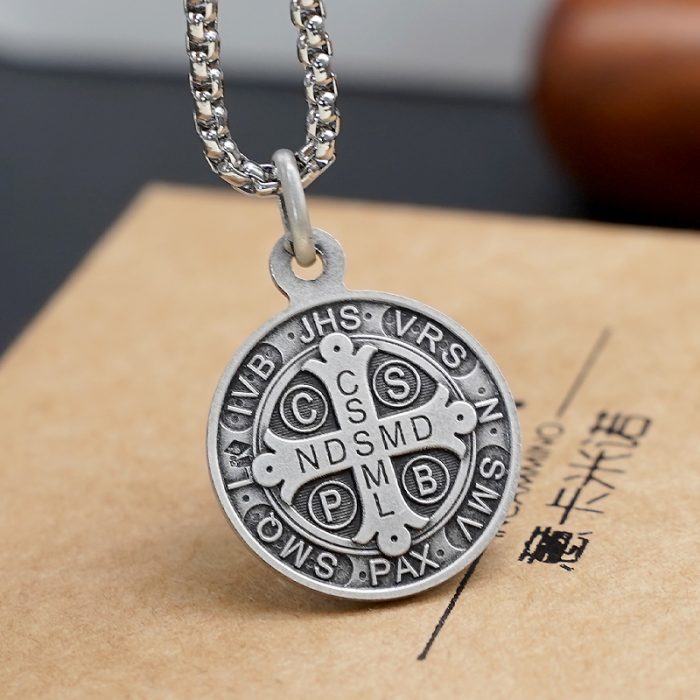 法国银圣牌-925银-法国制造-18mm-送钛钢链 Catholic religious art