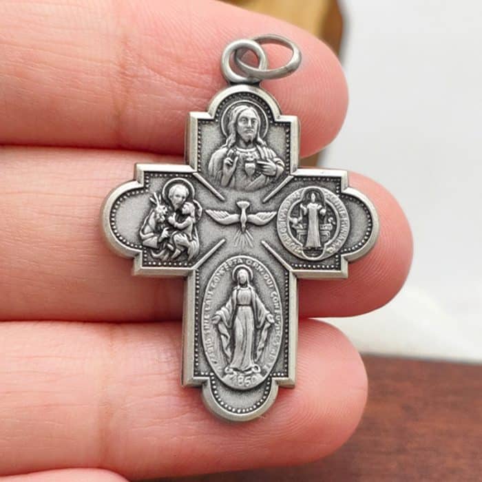 法国十字架 - 四通十字架 - 925银 Catholic religious art