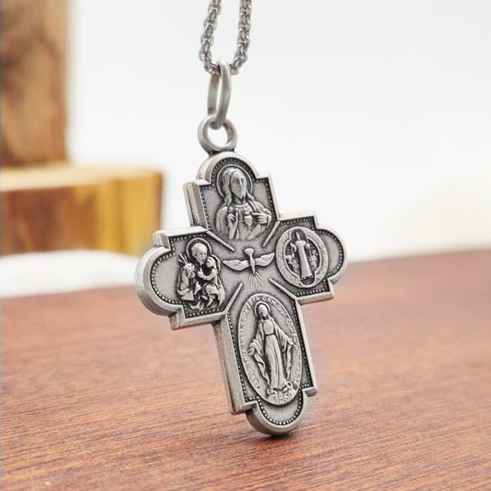 法国十字架 - 四通十字架 - 925银 Catholic religious art