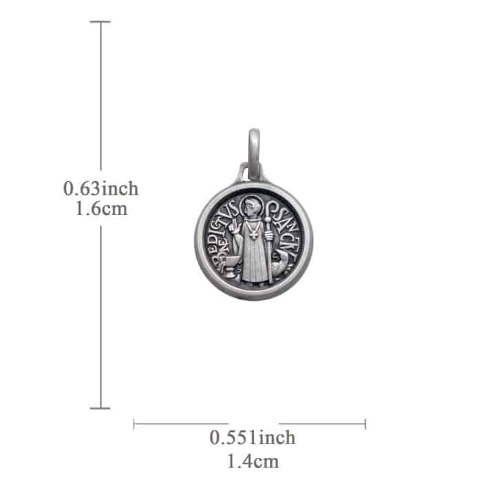 法国银圣牌- 高浮雕 - 925银 - 1.4cm Catholic religious art