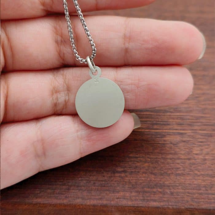 法国银圣牌- 圣安多尼 - 925银 - 1.6cm Catholic religious art