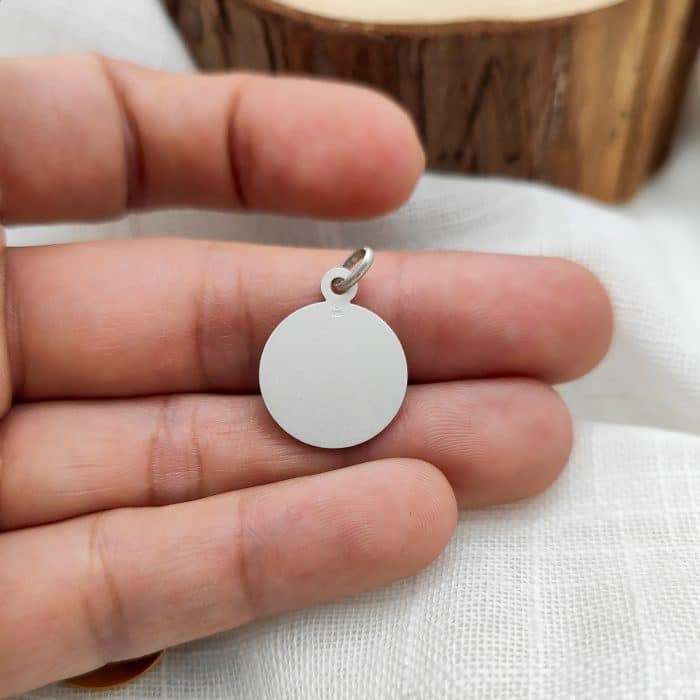 法国银圣牌- 圣基多福 - 经典 - 925银 - 1.6cm Catholic religious art