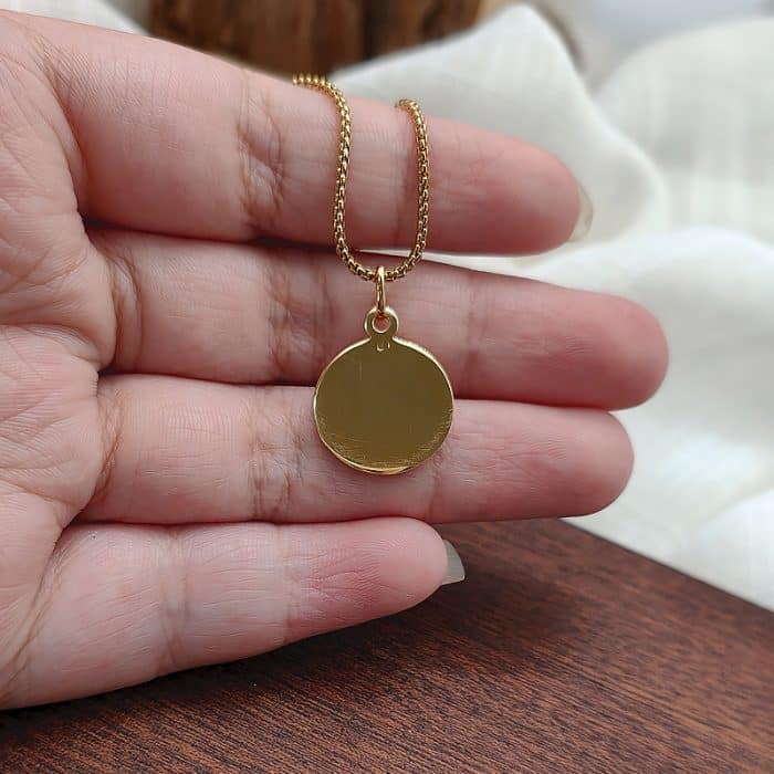 法国银圣牌- 圣安多尼 - 金色 - 1.6cm Catholic religious art