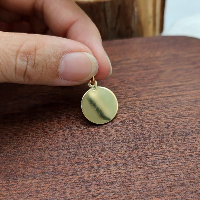 法国银圣牌- 圣基多福 - 金色 - 1.6cm Catholic religious art