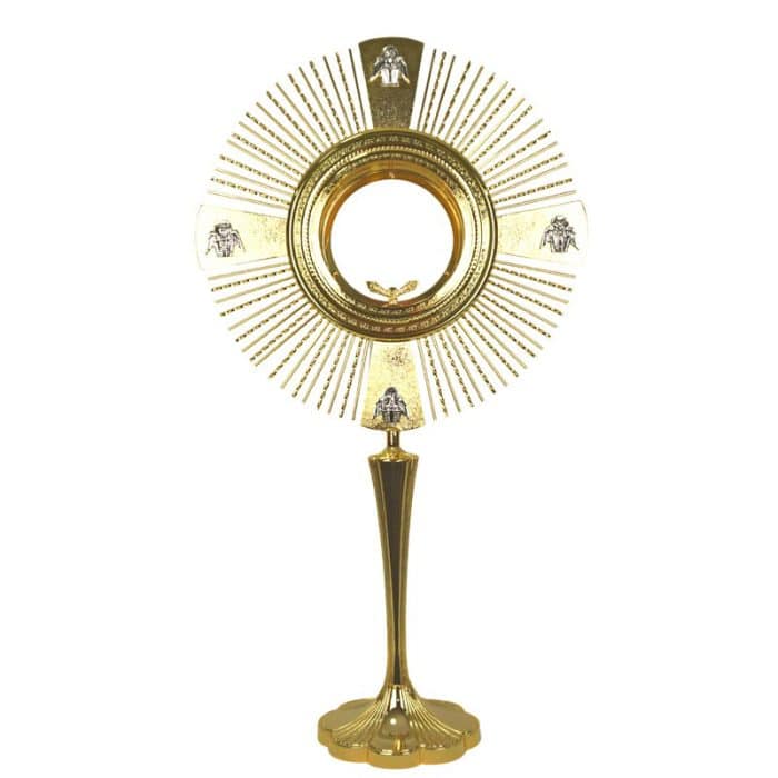 黄铜圣体光，适用大型圣体，高75厘米，匣直径16厘米 Catholic religious art