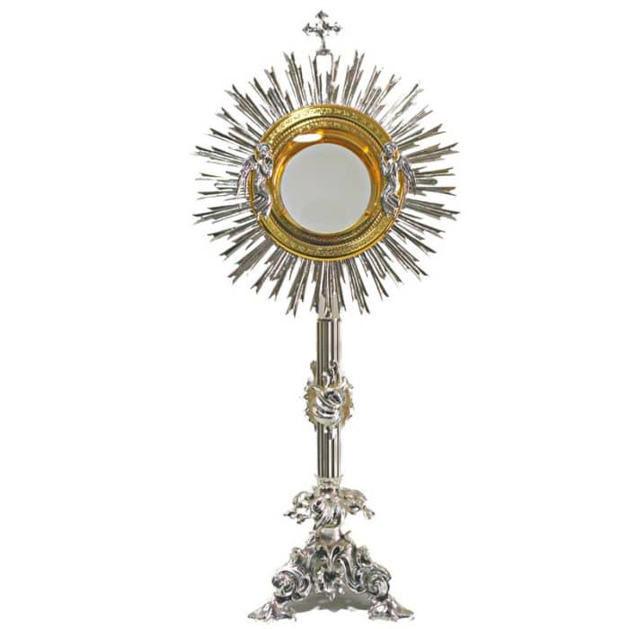 铸造黄铜圣体光，适用大型圣体，高85厘米，匣直径16厘米 Catholic religious art