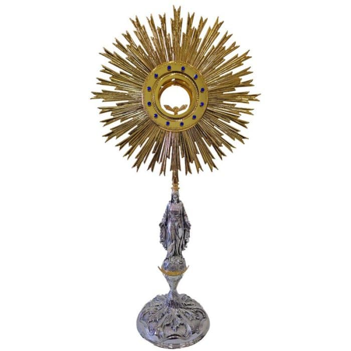 圣体光，适用大型圣体，圣母玛利亚神龛，匣直径16厘米 Catholic religious art