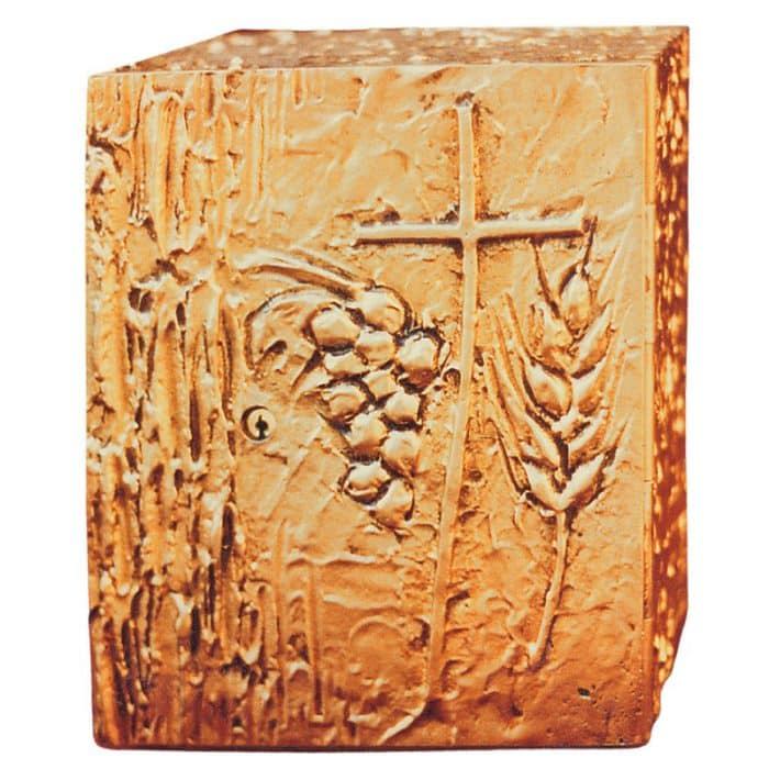 黄铜铸造桌面圣体龛，25x22x22厘米 Catholic religious art