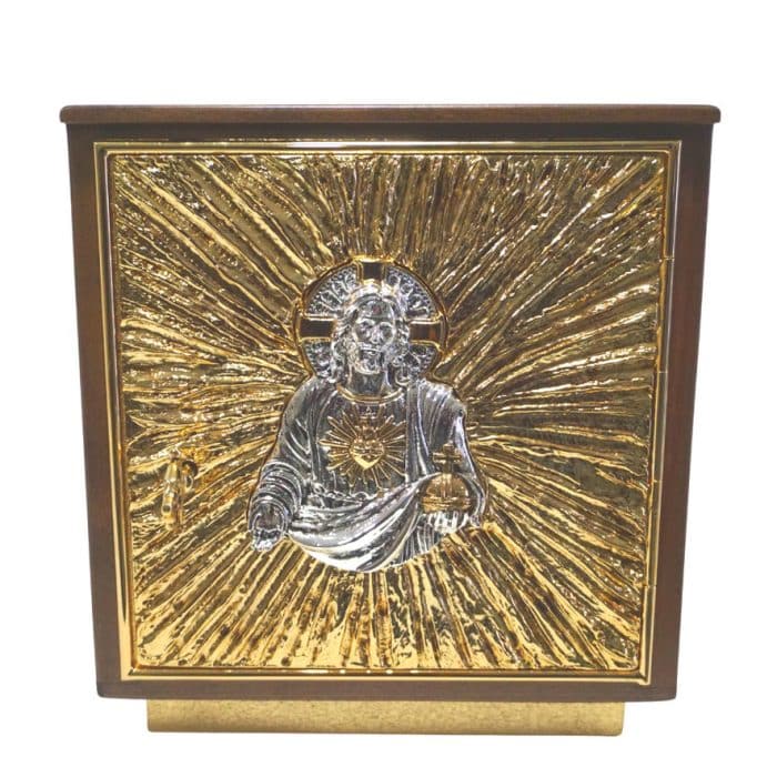 带木盒的圣体龛，门尺寸22x22厘米，内盒30x30x28厘米 Catholic religious art