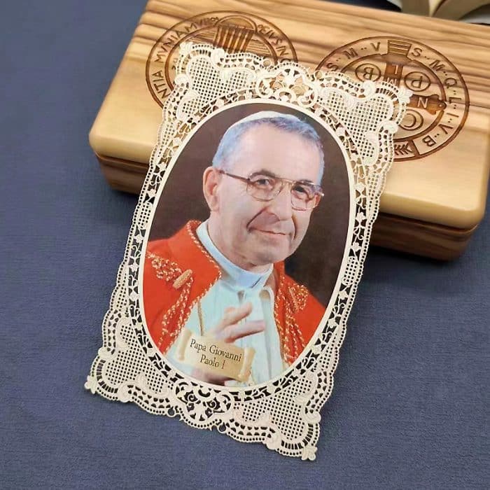 若望保禄一世 (Pope John Paul I)-7x11cm Catholic religious art
