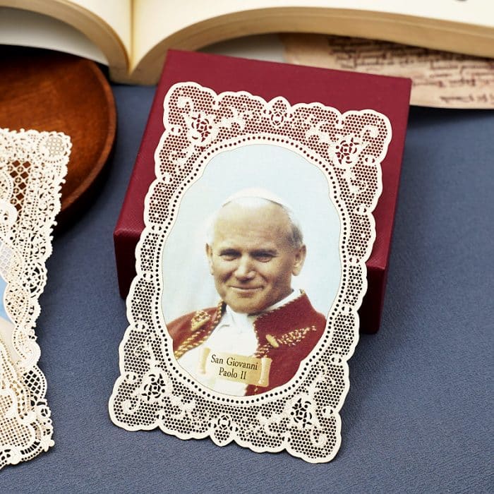 若望保禄二世教宗 (Pope John Paul II)-7x11cm Catholic religious art
