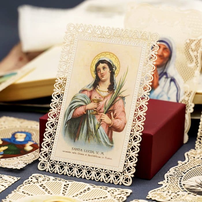 路基亚 (Lucia)-7x11cm Catholic religious art