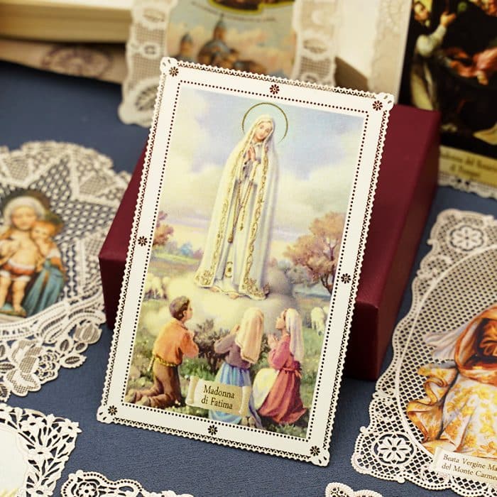 法蒂玛圣母 (Our Lady of Fatima)-7x11cm Catholic religious art