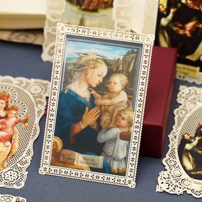 圣母抱耶稣 (Madonna with Jesus)-7x11cm Catholic religious art