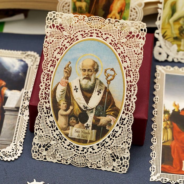巴里的圣尼各老 (St. Nicholas of Bari)-7x11cm Catholic religious art
