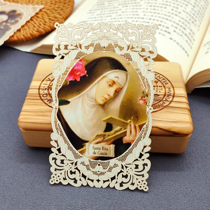 来自卡西亚的圣丽塔 (Saint Rita of Cascia)-7x11cm Catholic religious art