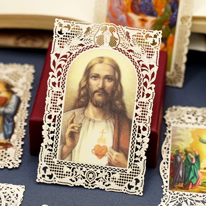 耶稣圣心 (Sacred Heart of Jesus)-7x11cm Catholic religious art