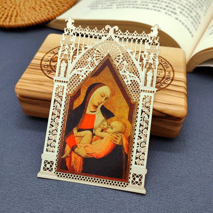 圣母抱耶稣 (Madonna with Child)-7x11cm Catholic religious art