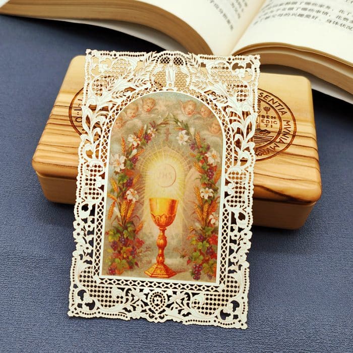 圣体 (The Eucharist)-7x11cm Catholic religious art