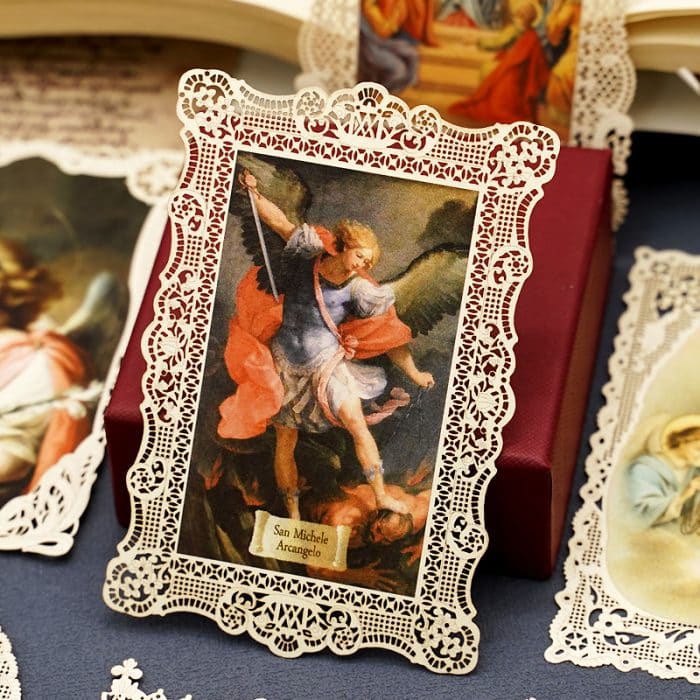 总领天使圣弥额尔 (Archangel Michael)-7x11cm Catholic religious art