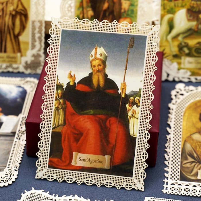 圣奥斯定(St. Augustine)-7x11cm Catholic religious art