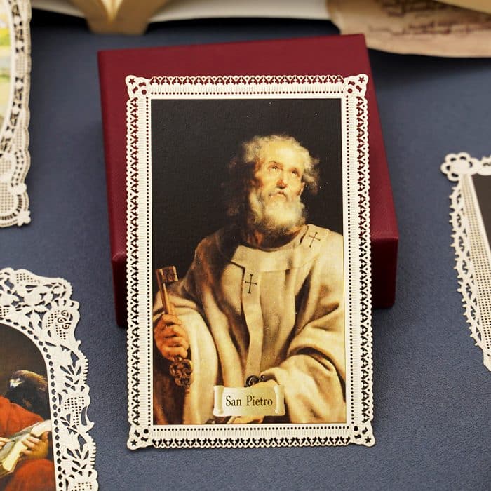 伯多禄 (St. Peter)-7x11cm Catholic religious art