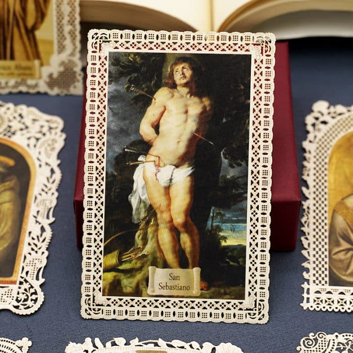 圣塞巴斯蒂昂 (St. Sebastian)-7x11cm Catholic religious art