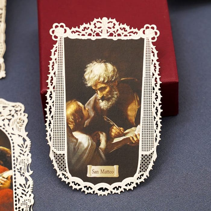 圣使玛窦 (St. Matthew the Evangelist)-7x11cm Catholic religious art