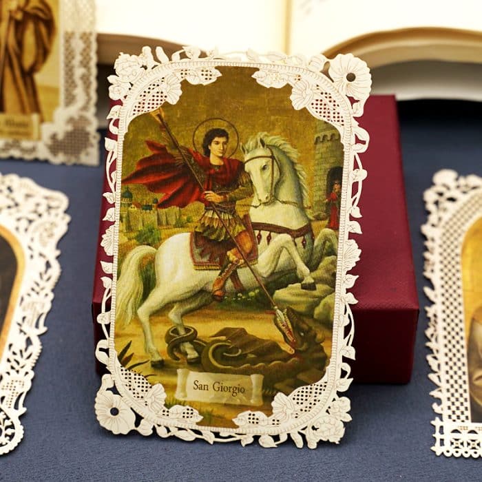 圣乔治 (St. George)-7x11cm Catholic religious art