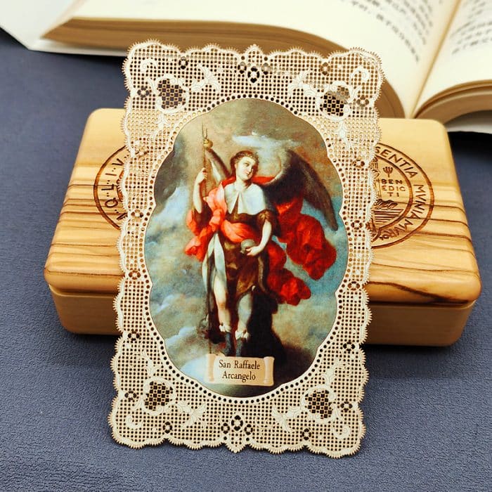总领天使圣辣法厄尔 (Archangel Raphael)-7x11cm Catholic religious art