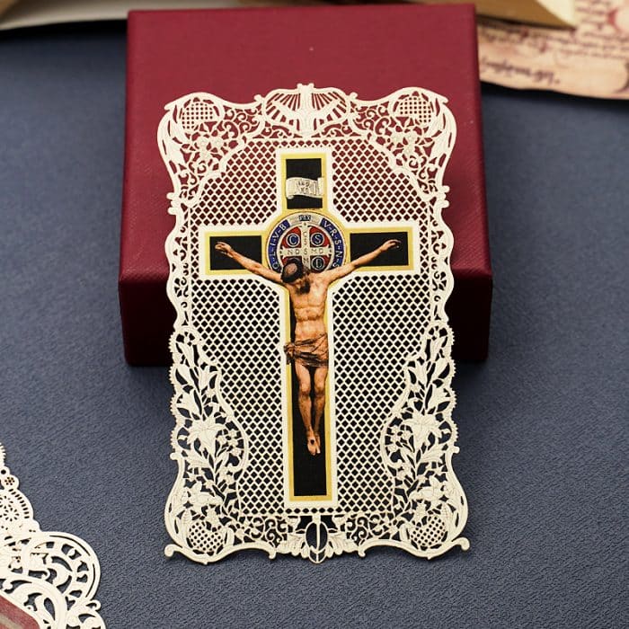 圣本笃十字架 (St. Benedict Exorcism Cross)-7x11cm Catholic religious art