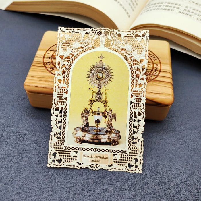 兰恰诺的圣体奇迹 (Miraculous Eucharist of Lanciano)-7x11cm Catholic religious art