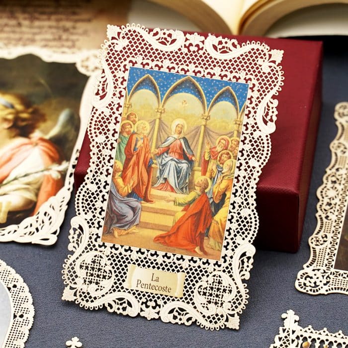 圣神降临 (Pentecost)-7x11cm Catholic religious art