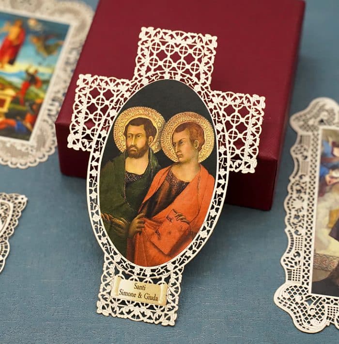 圣西满圣犹达 (Saint Simeon and Saint Jude)-7x11cm Catholic religious art