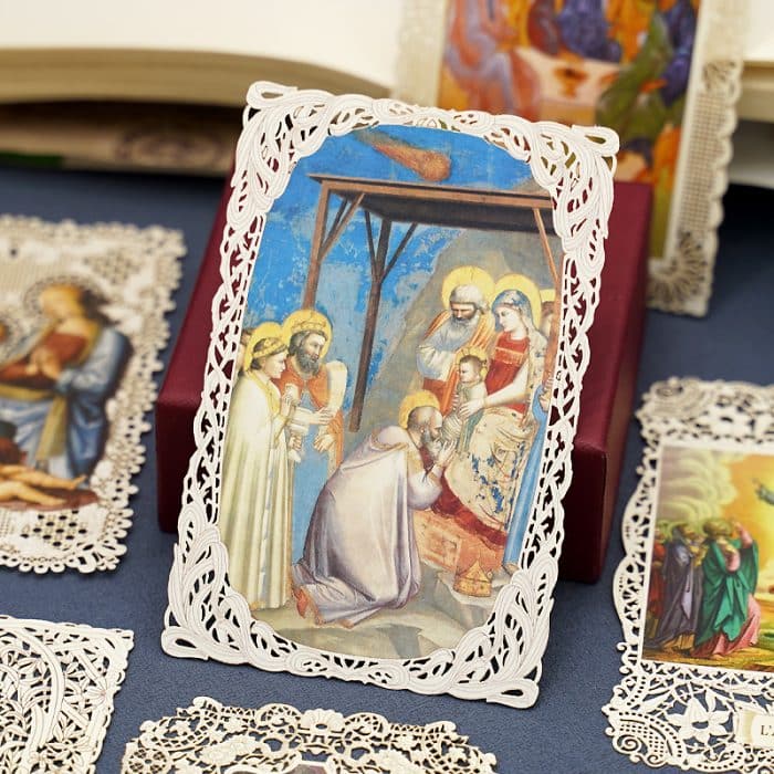 耶稣圣诞 (The Nativity of Jesus)-7x11cm Catholic religious art