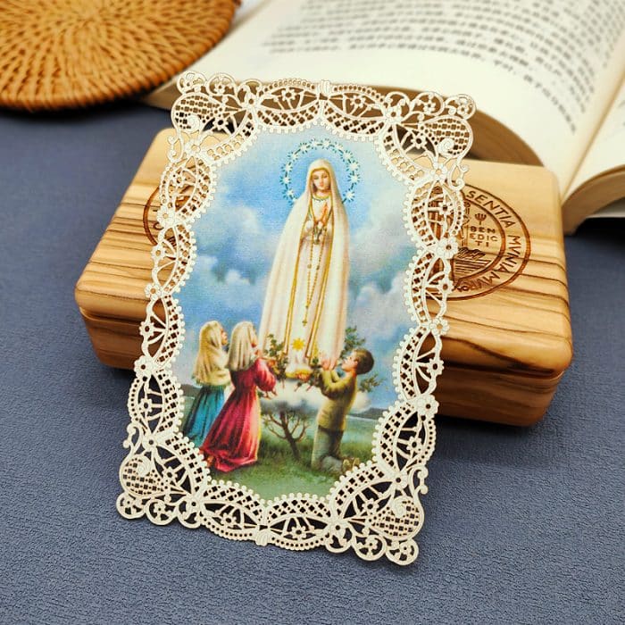 法蒂玛圣母 (Our Lady of Fatima)-7x11cm Catholic religious art