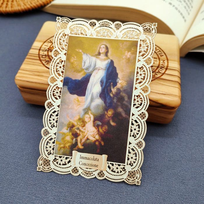 始胎无染原罪圣母 (Immaculate Conception)-7x11cm Catholic religious art