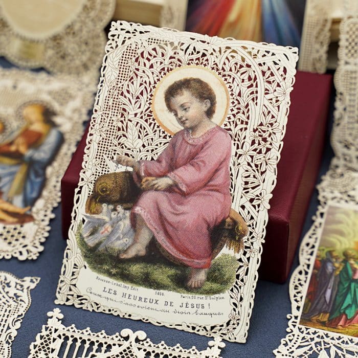 童年耶稣 (The Child Jesus and His Happiness)-7x11cm Catholic religious art