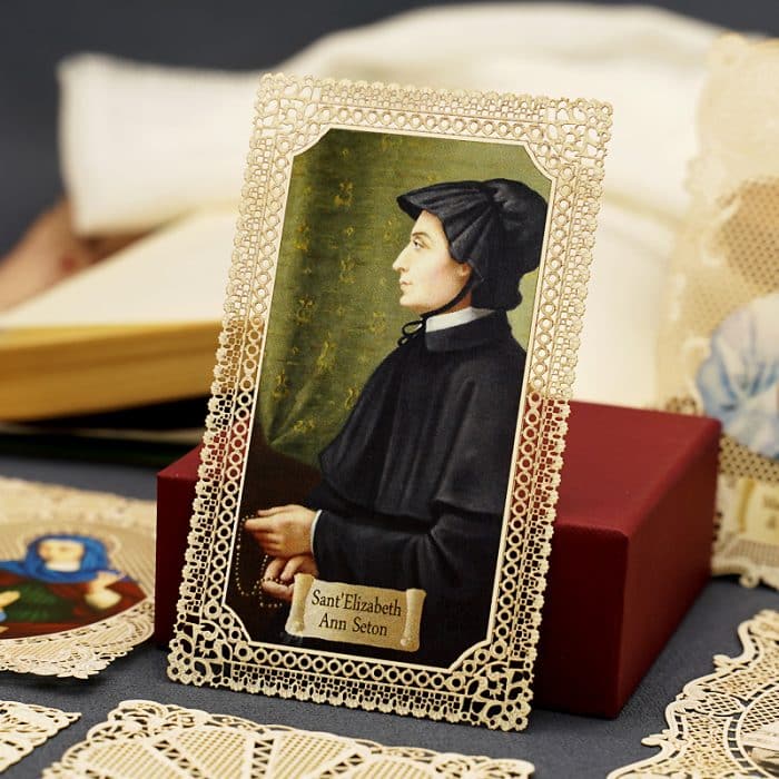 圣依丽莎白·安施顿修女 (Saint Elizabeth Ann Seton)-7x11cm Catholic religious art