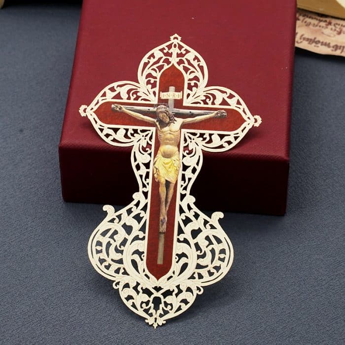 圣玛策禄十字架 (The Crucifix of Saint Marcellus)-7x11cm Catholic religious art