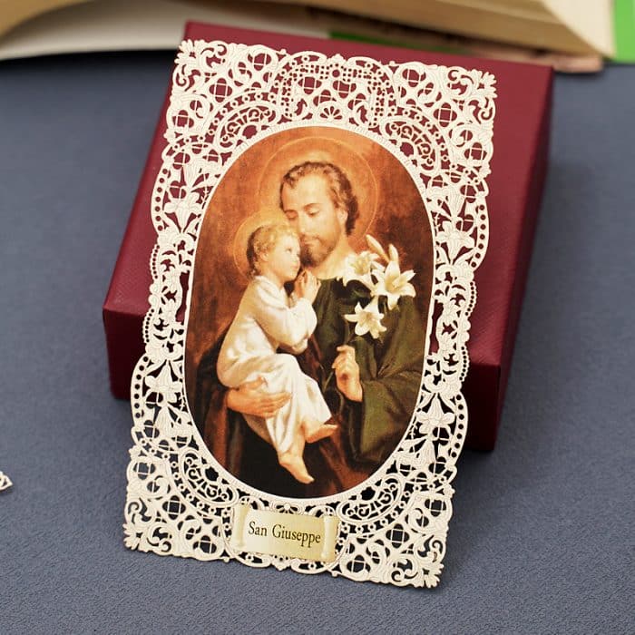 圣若瑟 (Saint Joseph)-7x11cm Catholic religious art