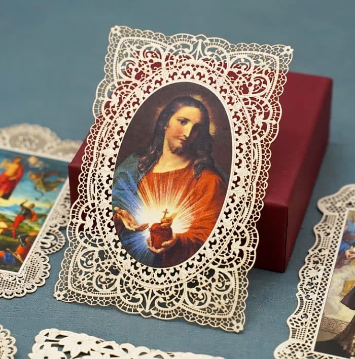 耶稣圣心 (Sacred Heart of Jesus)-7x11cm Catholic religious art