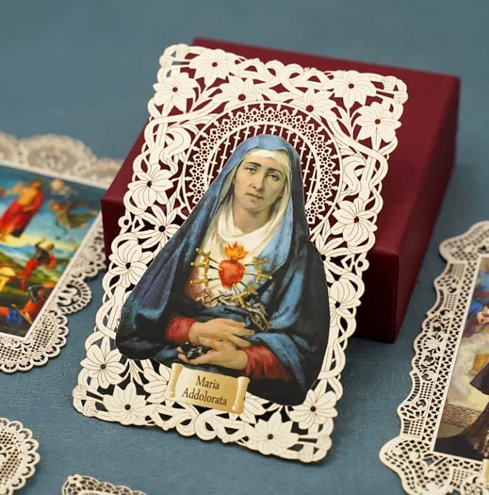 圣母七苦 (The Seven Sorrows of the Virgin Mary)-7x11cm Catholic religious art