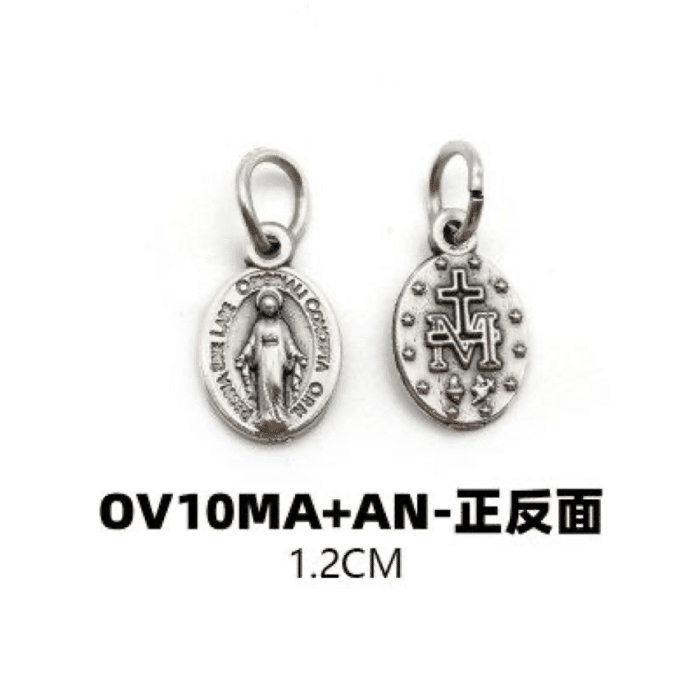 DIY小吊牌-显灵圣母-锌合金-1cm Catholic religious art