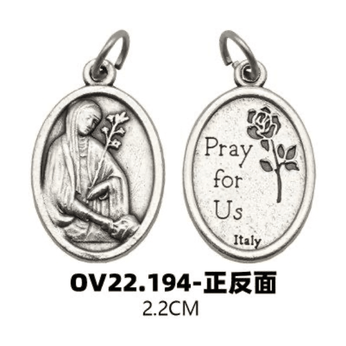 DIY小吊牌-锡耶纳加大利纳-锌合金-2.2cm Catholic religious art