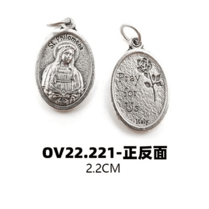 DIY小吊牌-菲洛美娜-锌合金-2.2cm Catholic religious art